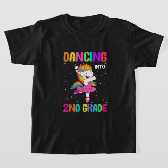 T-shirt Danser en 2e année Ballet Unicorn Girls Retour à (Poser)