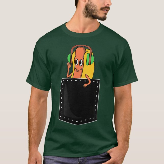 T-shirt Danser Hot Dog Dans Mon Tee De Mème De Poche (Devant)