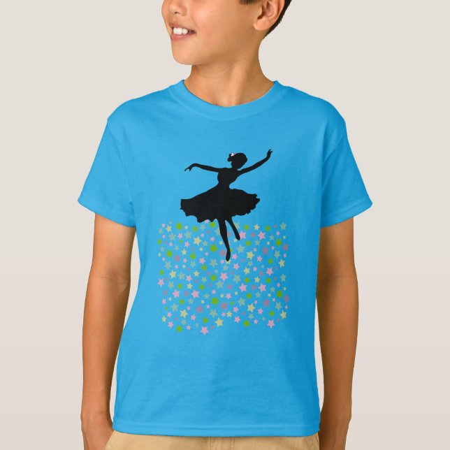 T-shirt Danser parmi les étoiles - coucher de soleil rose (Devant)