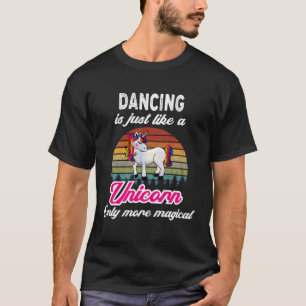 T-shirt Danser Retro Unicorn Vintage Sunset