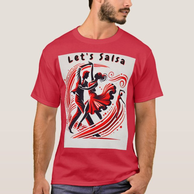 T-shirt Danser Salsa Hommes Frappe Salsa (Devant)