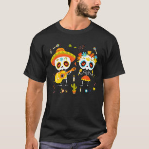 T-shirt Danser Squelette Guitare Enfant Bébé Garçon Fille