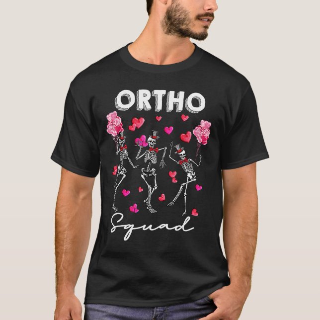 T-shirt Danser Squelette Ortho Squad Orthopédique Valentin (Devant)