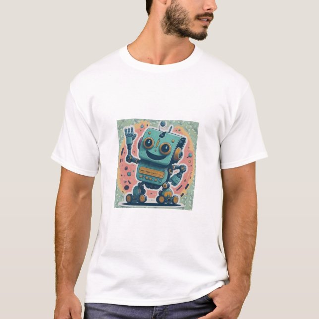 T-shirt Danser un robot plaisir (Devant)