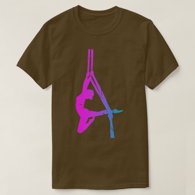T-shirt Danseur Aérien Silhouette Soie Aérienne Yoga (Design devant)