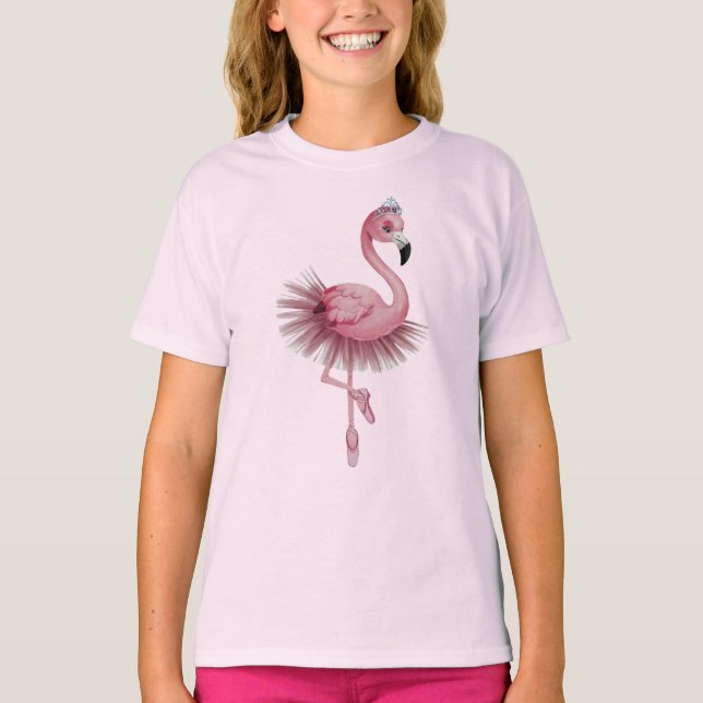 T-shirt Danseur de ballet Flamant rose (Devant)