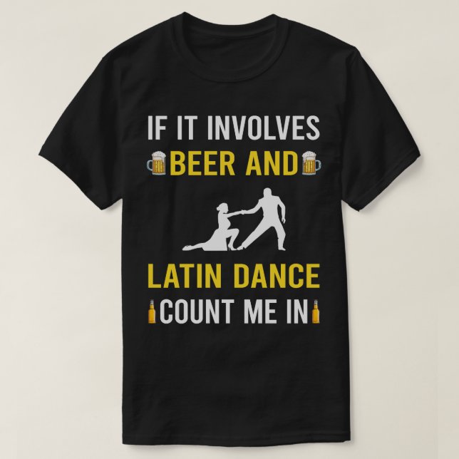 T-shirt Danseur De Bière Et Danse Latine (Design devant)