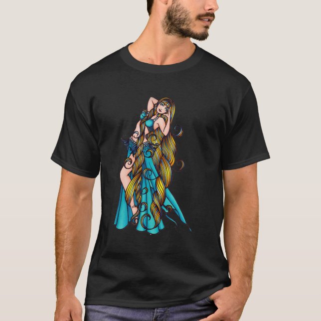 T-shirt Danseur du ventre Aquarius (Devant)