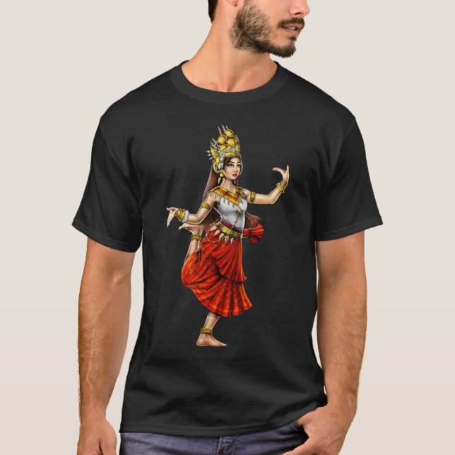 T-shirt Danseur Khmer Cambodgien Apsara (Devant)