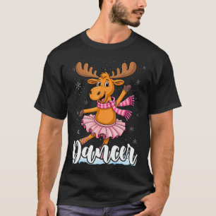 T-shirt Danseur Noël Danse Renne Cerf Mignon Danse
