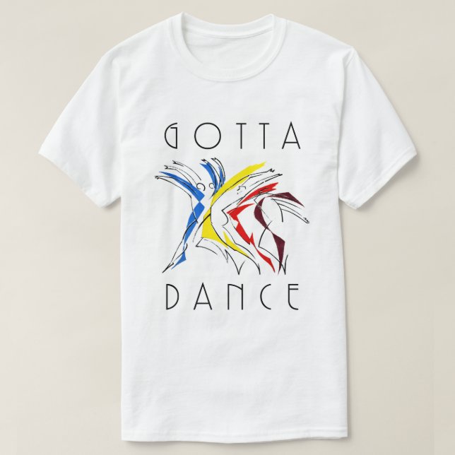 T-shirt Danseurs abstraits dansant - Œuvre d'art pour amat (Design devant)
