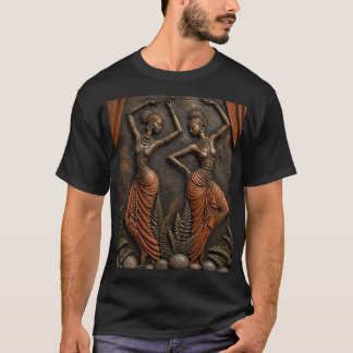 T-shirt Danseurs Africains Traditionnels Sculptés, Tribu A