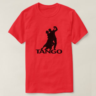 T-shirt Danseurs de la salle de bal Tango Silhouette