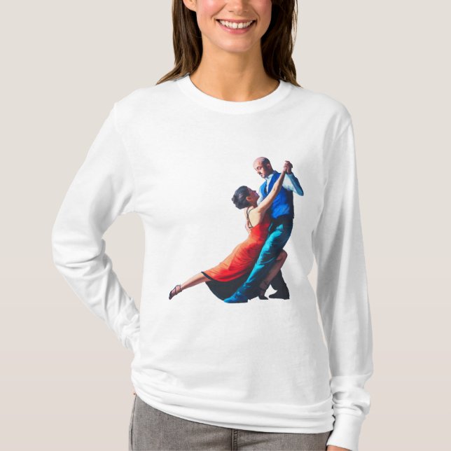 T-shirt Danseurs de tango - peinture à la main (Devant)