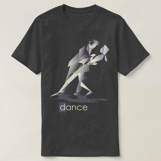 T-shirt Danseurs Flamants roses Origami (Design devant)
