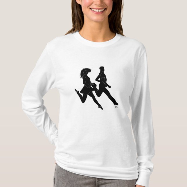 T-shirt Danseurs irlandais à la step en silhouette (Devant)