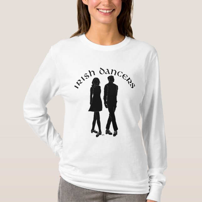 T-shirt Danseurs irlandais en silhouette (Devant)