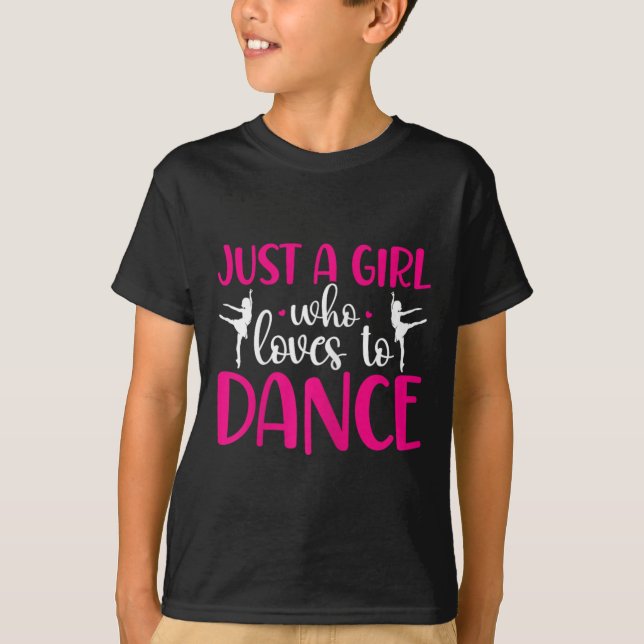 T-shirt Danseurs Juste Une Fille Qui Aime Danser Ballerina (Devant)