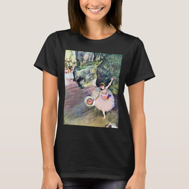 T-shirt Danseuse avec un bouquet de fleurs par Edgar Degas (Devant)
