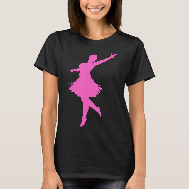 T-shirt danseuse Ballerina rose brillant (Devant)