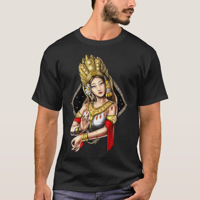 T-shirt Danseuse cambodgienne Khmer Apsara (Devant)