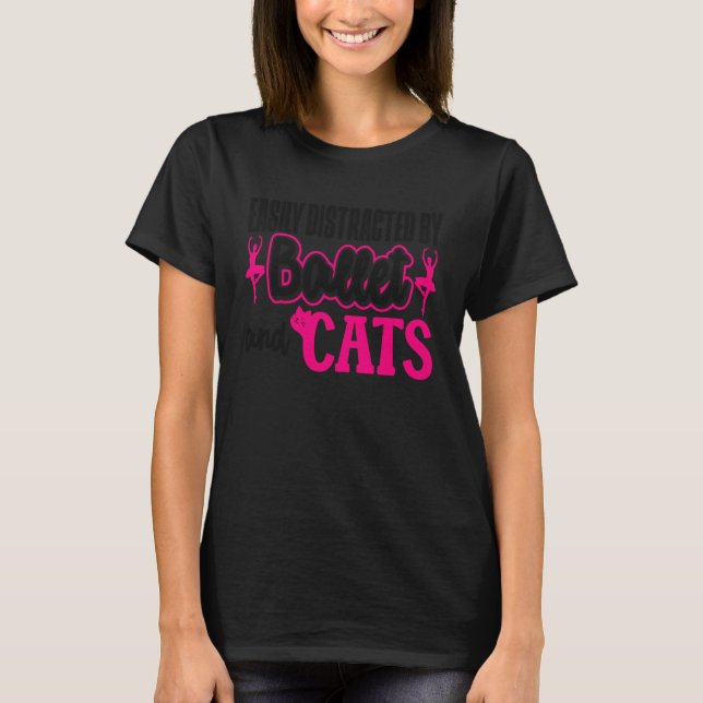 T-shirt Danseuse de ballet Danseuse Ballerine Chat Facilem (Devant)
