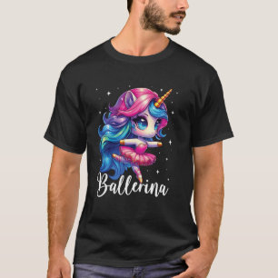 T-shirt Danseuse de ballet Licorne Fille Mignonne Enfants