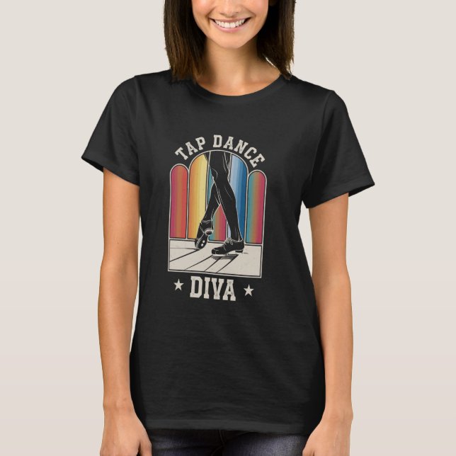 T-shirt Danseuse de claquettes Diva Danse à claquettes (Devant)