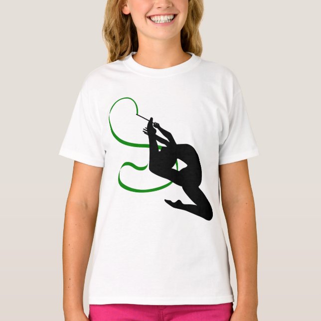 T-shirt Danseuse de ruban de gymnastique rythmique Silhoue (Devant)