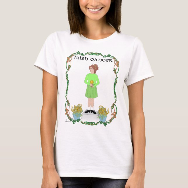 T-shirt Danseuse de step irlandais à Feis (Devant)