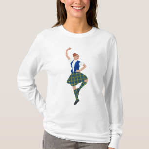 T-shirt Danseuse des Highlands écossais MacLaren Tartan