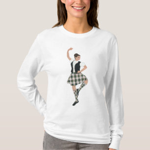 T-shirt Danseuse des Highlands Écossais Tartan MacPherson