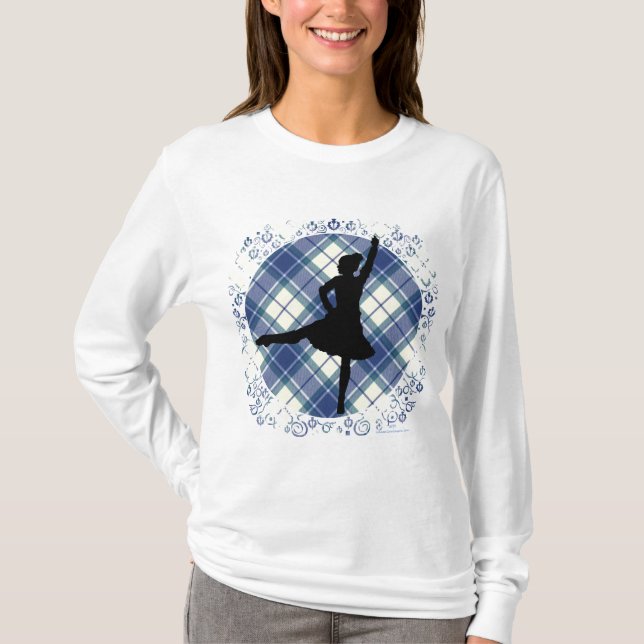 T-shirt Danseuse des Highlands tartan Eildon (Devant)