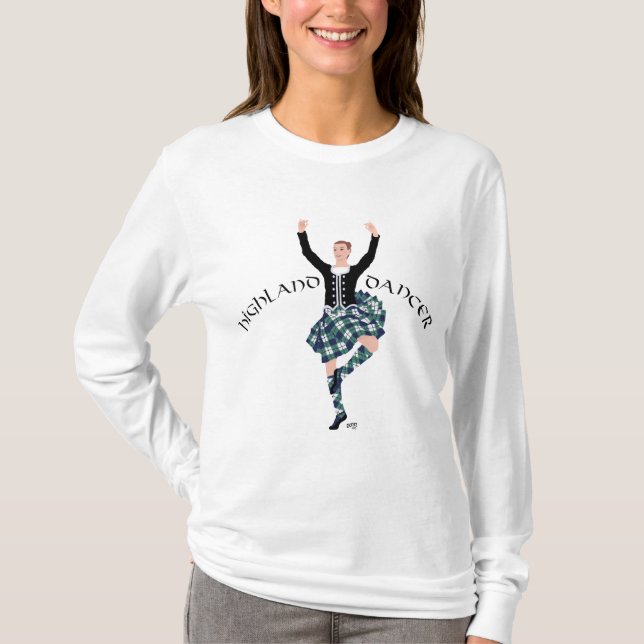 T-shirt Danseuse écossaise Highland Fling (Devant)