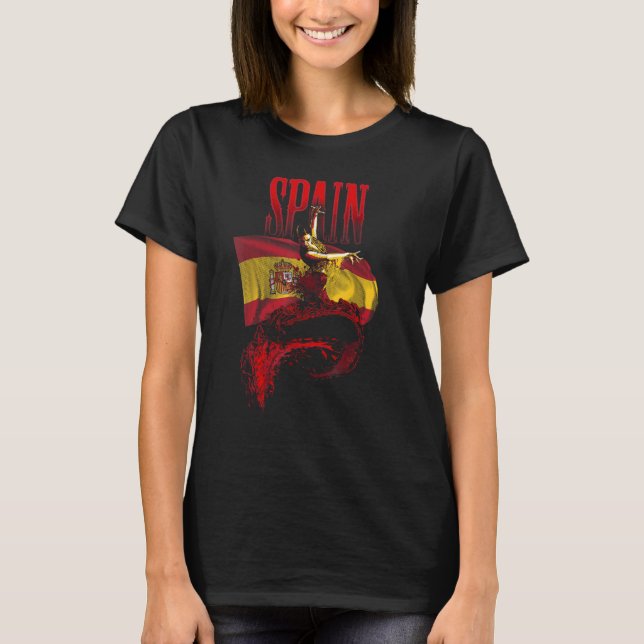 T-shirt Danseuse flamenco Espagne Drapeau Patrimoine espag (Devant)