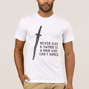 T-shirt Danseuse / Slogan d'espadon avec graphique d'épée 