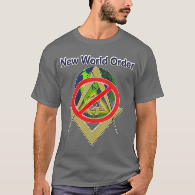 T-shirt d'ANTI-NWO pour les hommes (Devant)