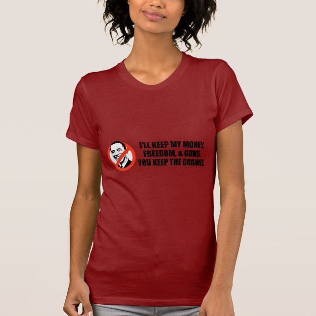 T-shirt d'Anti-Obama - vous gardez le changement (Devant)