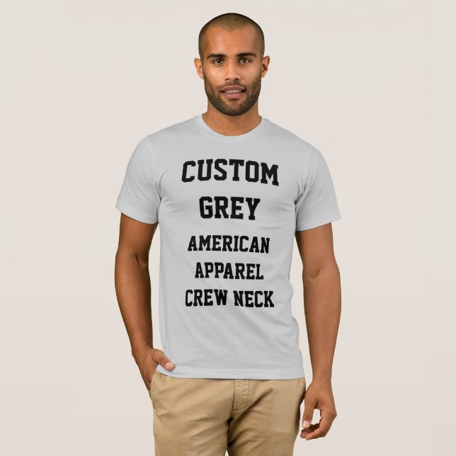 T-SHIRT D'APPAREIL AMÉRICAIN GRAY D'ARGENT Personn (Devant entier)