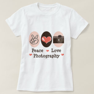T-shirt d'appareil-photo de photographie d'amour