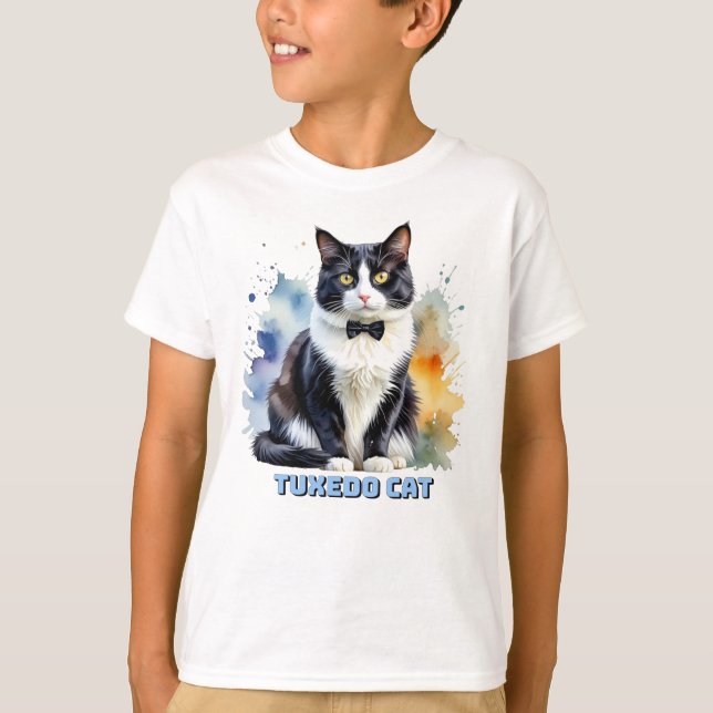 T-shirt Dapper Tuxedo Cat (Devant)