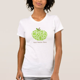 T-shirt D'Apple chemise verte d'institutrice gardienne pr