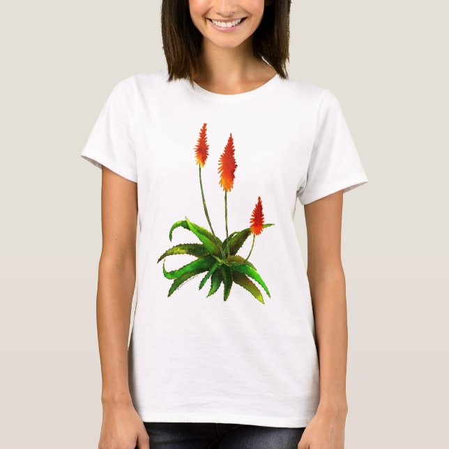 T-shirt d'aquarelle d'aloès (Devant)