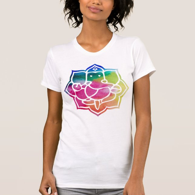 T-shirt d'aquarelle de Ganesh (Devant)