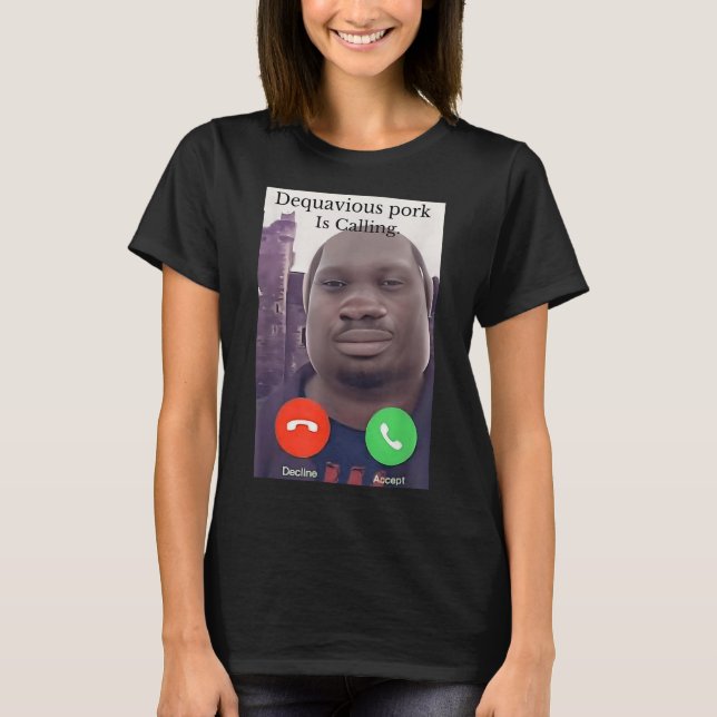 T-shirt Daquavious Pork appelle mème John Pork mème (Devant)