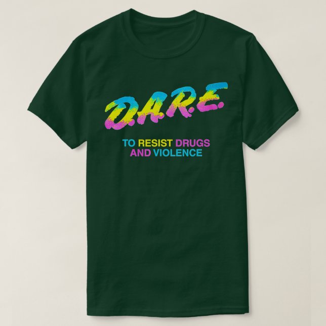 T-shirt DARE 90s drugs  (Design devant)