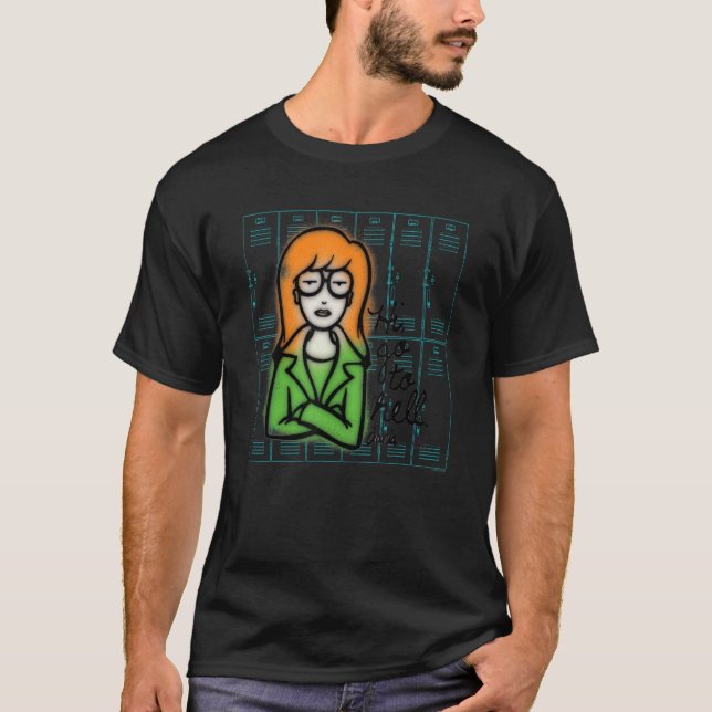 T-shirt Daria Hi S'Éloigne Avec Des Casiers (Devant)