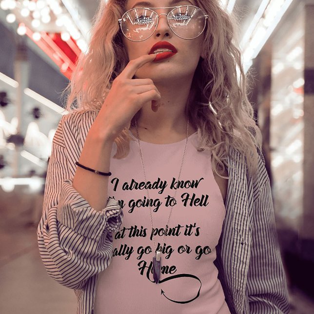 T-shirt Daring Daredevil Tee (Dark humor tee – “Going to Hell on a Go-Kart” shirt for the unapologetically wicked)