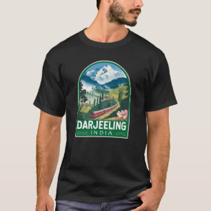 T-shirt Darjeeling Inde Travel Art Emblem