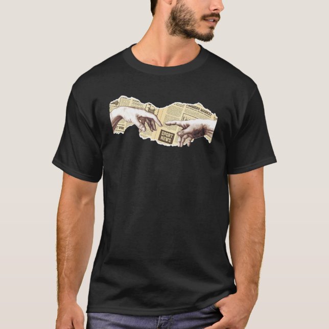 T-shirt Dark Academia Esthétique Création D'Adam Par Miche (Devant)